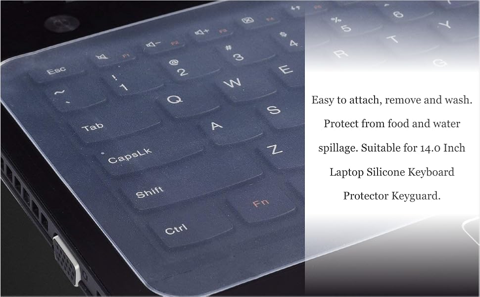 Lapster Universal Silicone 14.0" Keyboard Protector Skin