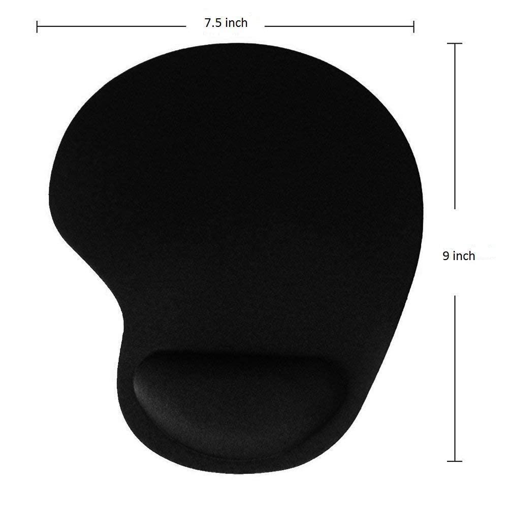 Lapster Gel Mouse pad with Wrist Rest with Lycra Cloth Nonslip for Laptop, Computer (Black)