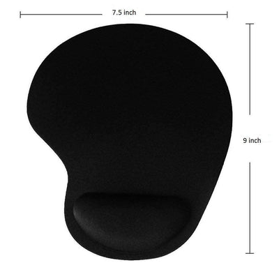 Lapster Gel Mouse pad with Wrist Rest with Lycra Cloth Nonslip for Laptop, Computer (Black)