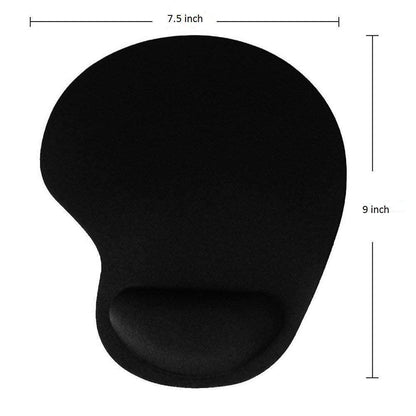 Lapster Gel Mouse pad with Wrist Rest with Lycra Cloth Nonslip for Laptop, Computer (Black)