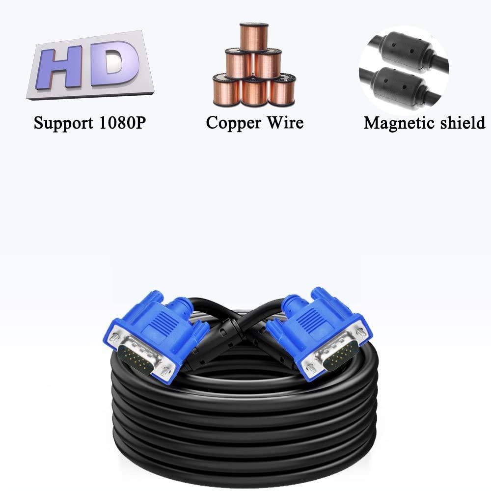 LAPSTER Quality Assured Male to Male VGA Cable 1.5 Meter