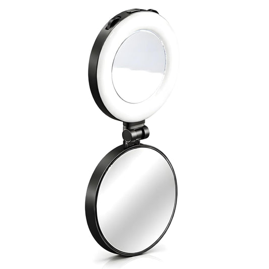 Lapster Luma Flex Magnetic Selfie Ring Light with Makeup Mirror, 360¡ Rotatable, Type-C Rechargeable