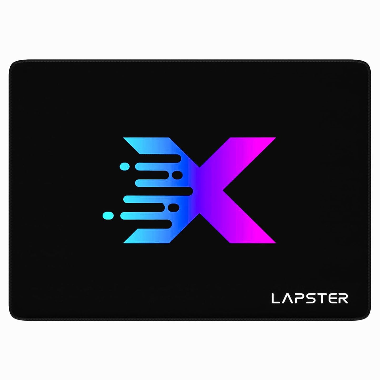 Lapster X Design Gaming Mouse pad, Non-Slip Rubber Base, with Antifray Stitched Embroidery Edges