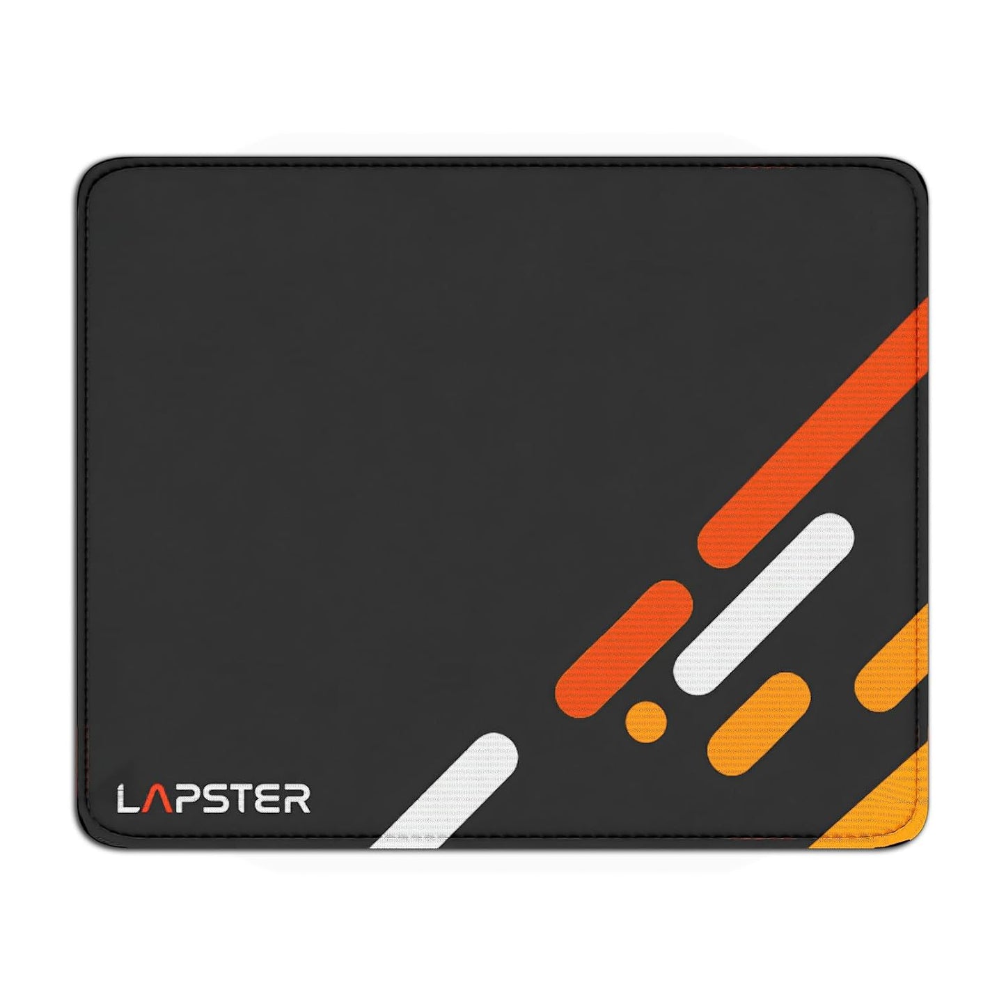Lapster Abstract Design Gaming Mouse pad, with Antifray Stitched Embroidery Edges(Black)