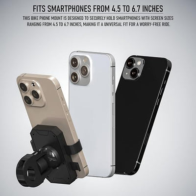 Lapster Ride X1 Universal Mobile Holder for Bike with One-Touch Lock 360¡ Rotating Adjustable