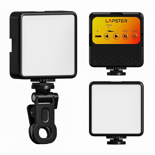 Lapster Luma Maxx LED Video Light for Video Shoot Photography Lighting with Clip Dimmable and Rechargeable