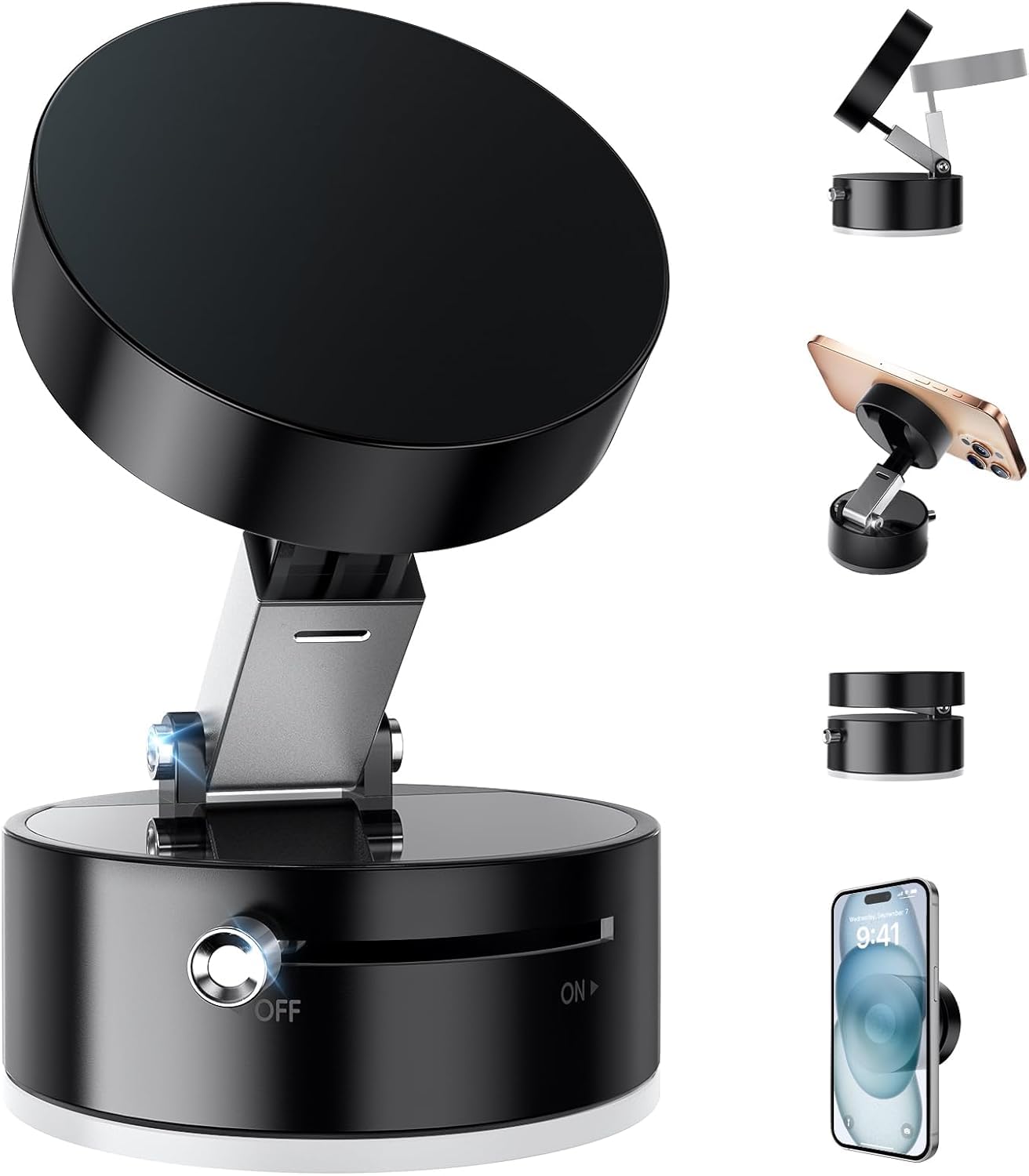 Lapster Magneto M1  Magnetic Phone Holder with Vacuum Suction 360¡ rotation Hands-Free Mobile Stand