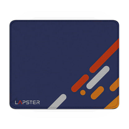 Lapster Abstract Design Gaming Mouse pad, with Antifray Stitched Embroidery Edges(Navy Blue)