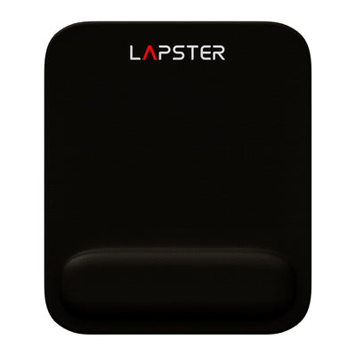 Lapster Black Ergonomic Mousepad with Gel Wrist Rest and Memory Foam| Non-Slip Base