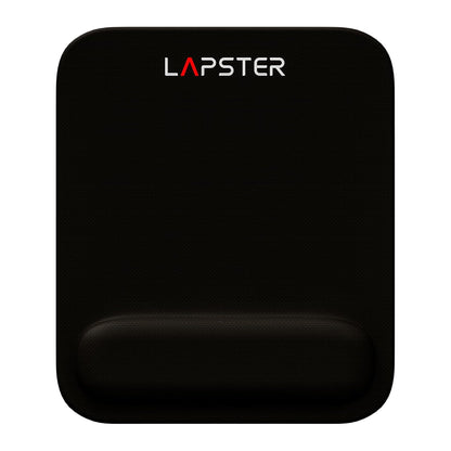 Lapster Black Ergonomic Mousepad with Gel Wrist Rest and Memory Foam| Non-Slip Base