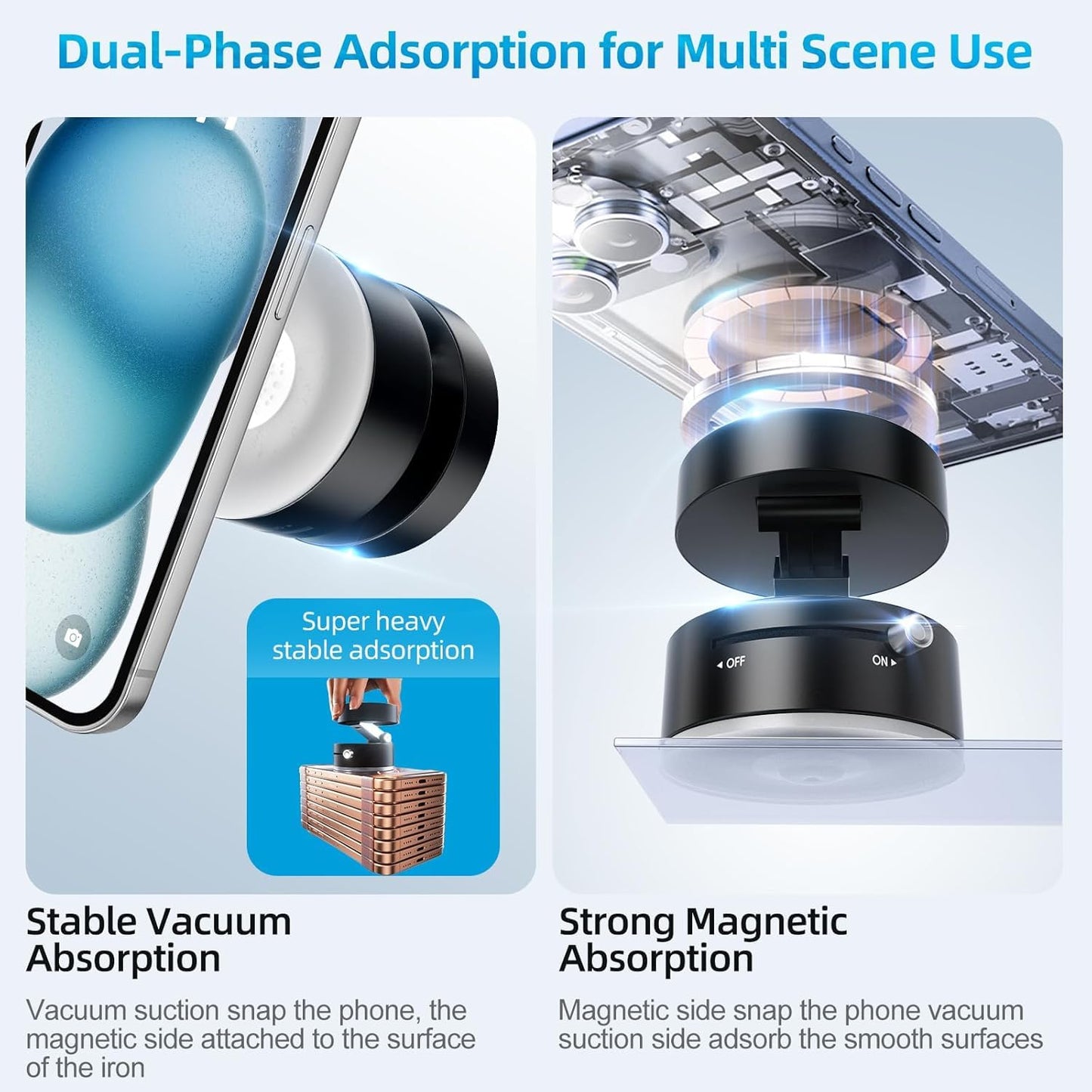 Lapster Magneto M1  Magnetic Phone Holder with Vacuum Suction 360¡ rotation Hands-Free Mobile Stand