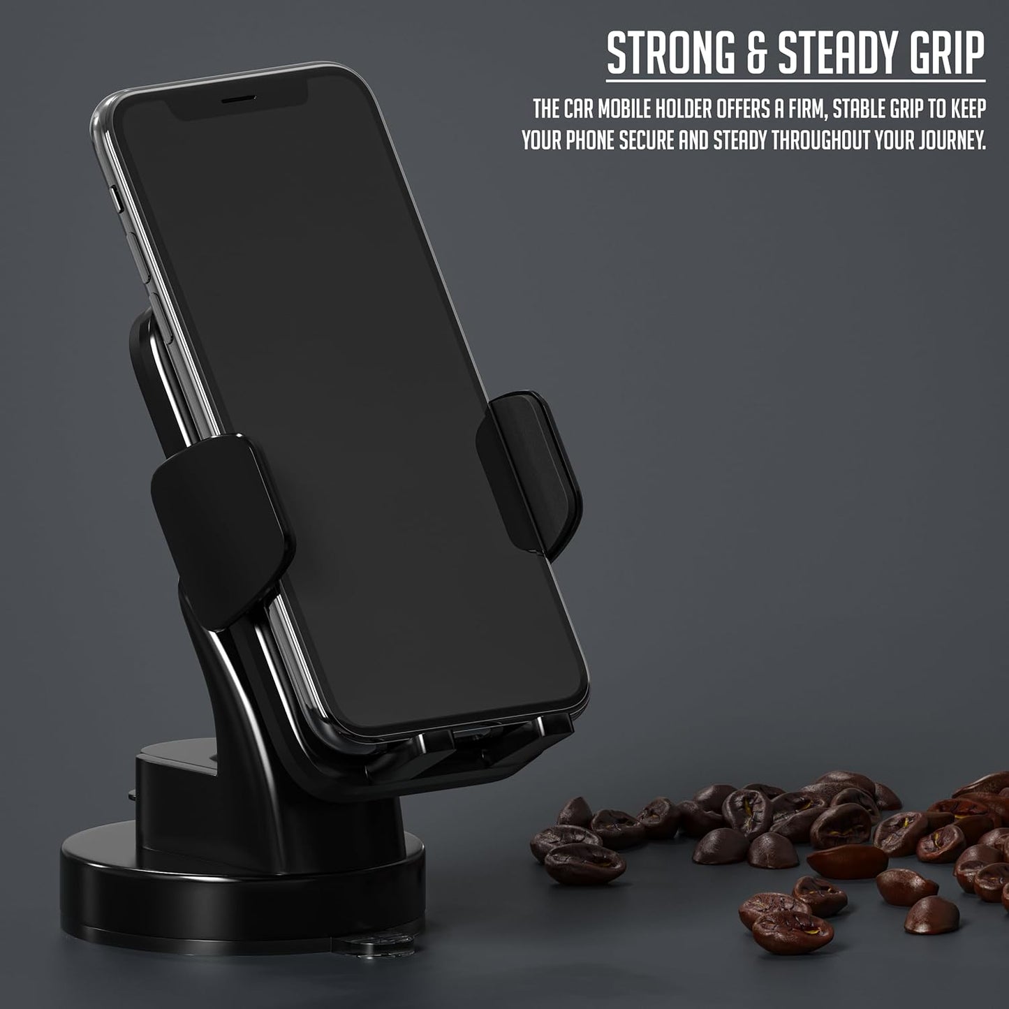 Lapster Autogrip C1 car Mobile Holder for Dashboard with 360 Degree Rotatio (Black)