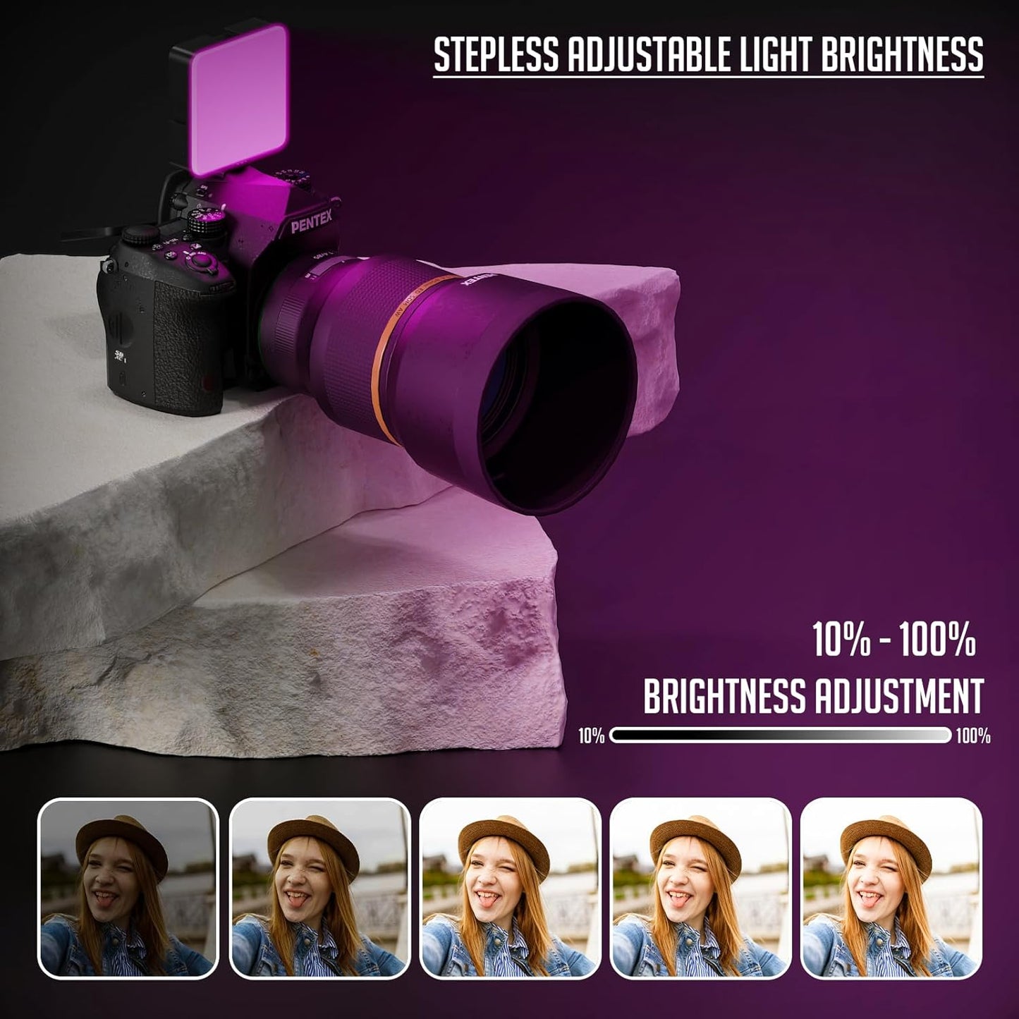 Lapster Luma sync RGB Light Video Light for Video Shoot Photography Lighting with Clip Dimmable and Rechargeable