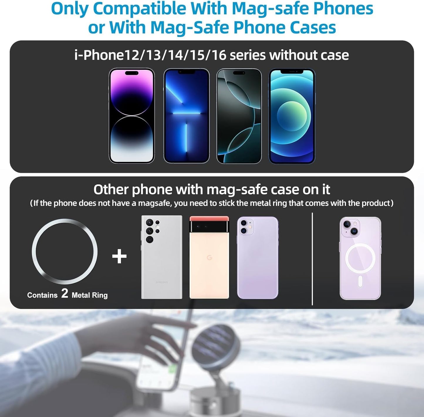 Lapster Magneto M1  Magnetic Phone Holder with Vacuum Suction 360¡ rotation Hands-Free Mobile Stand
