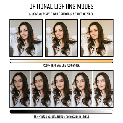 Lapster Luma core LED Video Light for Video Shoot Photography Lighting with Clip Dimmable and Rechargeable