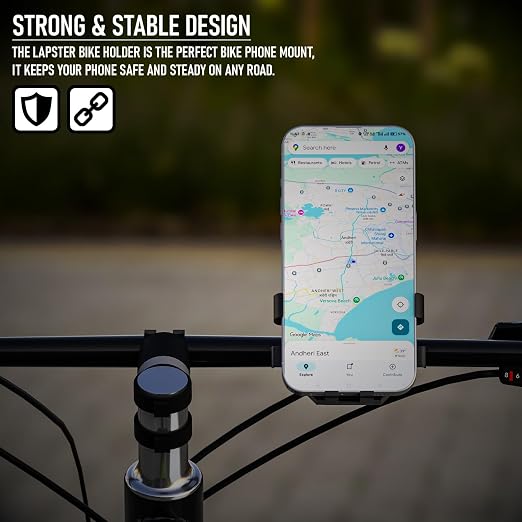 Lapster Ride X1 Universal Mobile Holder for Bike with One-Touch Lock 360¡ Rotating Adjustable