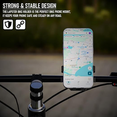 Lapster Ride X1 Universal Mobile Holder for Bike with One-Touch Lock 360¡ Rotating Adjustable