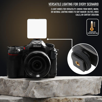 Lapster Luma core LED Video Light for Video Shoot Photography Lighting with Clip Dimmable and Rechargeable