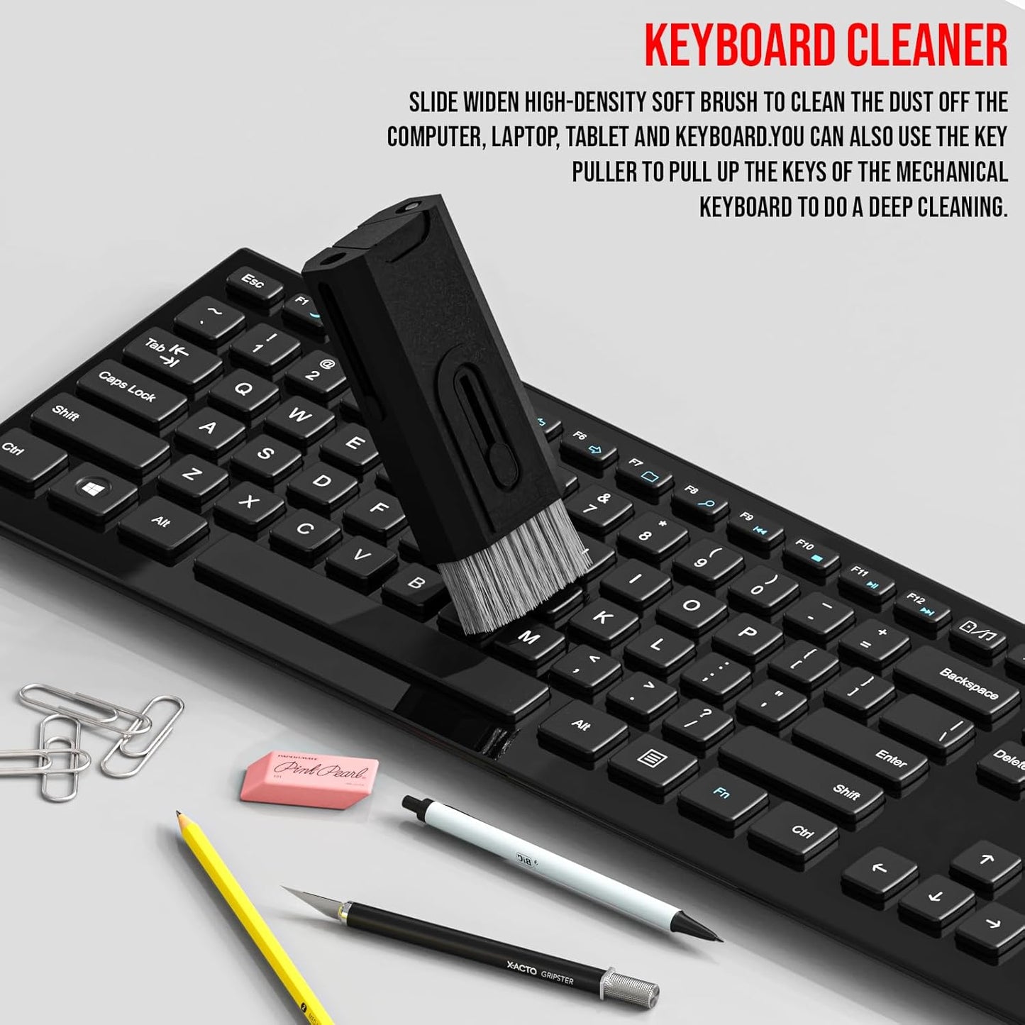 Lapster Cleaning Brush 8 in 1 Cleaning Kit (Mini Cleaning Pen Keyboard -White)