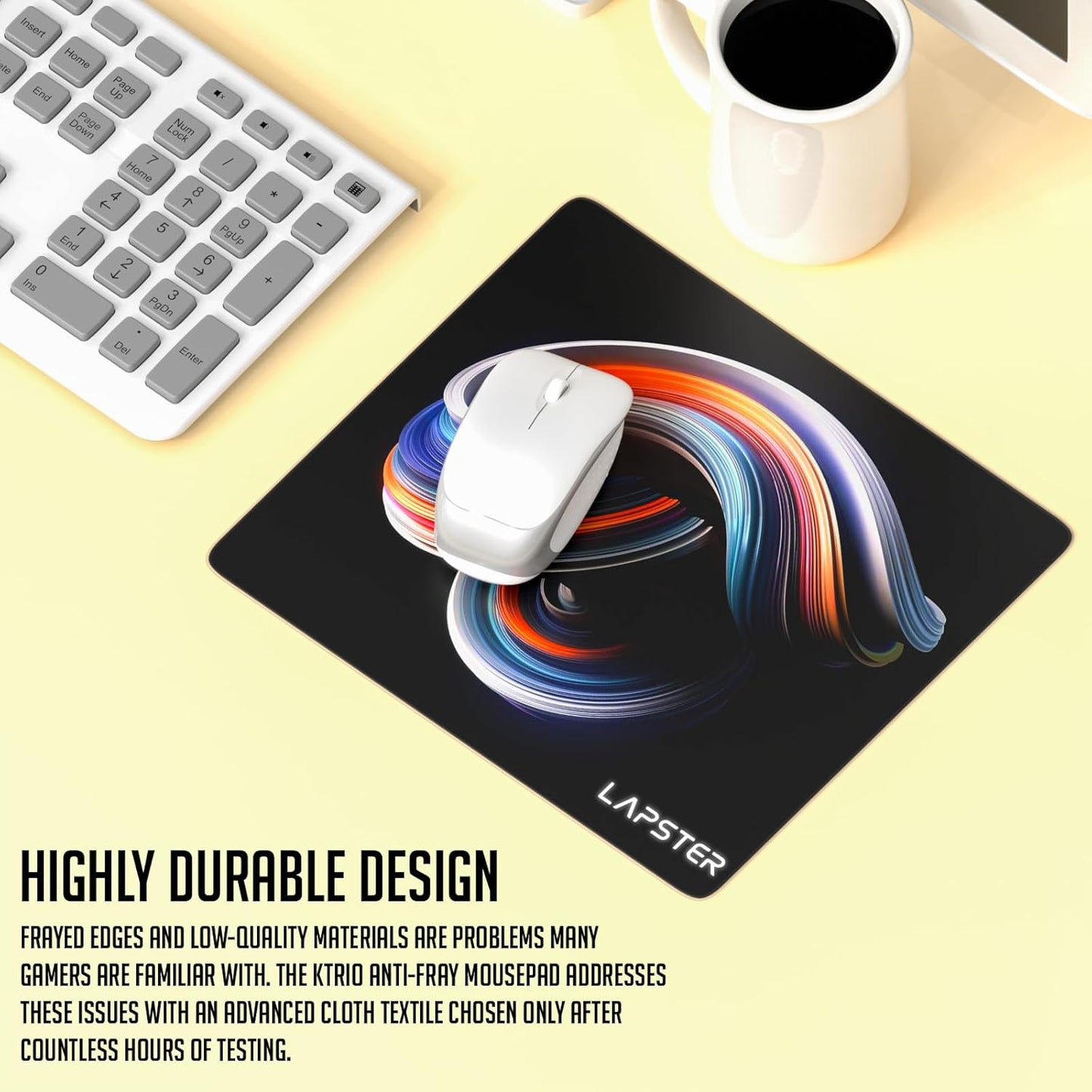 Lapster Speedo Design Gaming Mouse pad, Non-Slip Rubber with Antifray Stitched Embroidery Edges