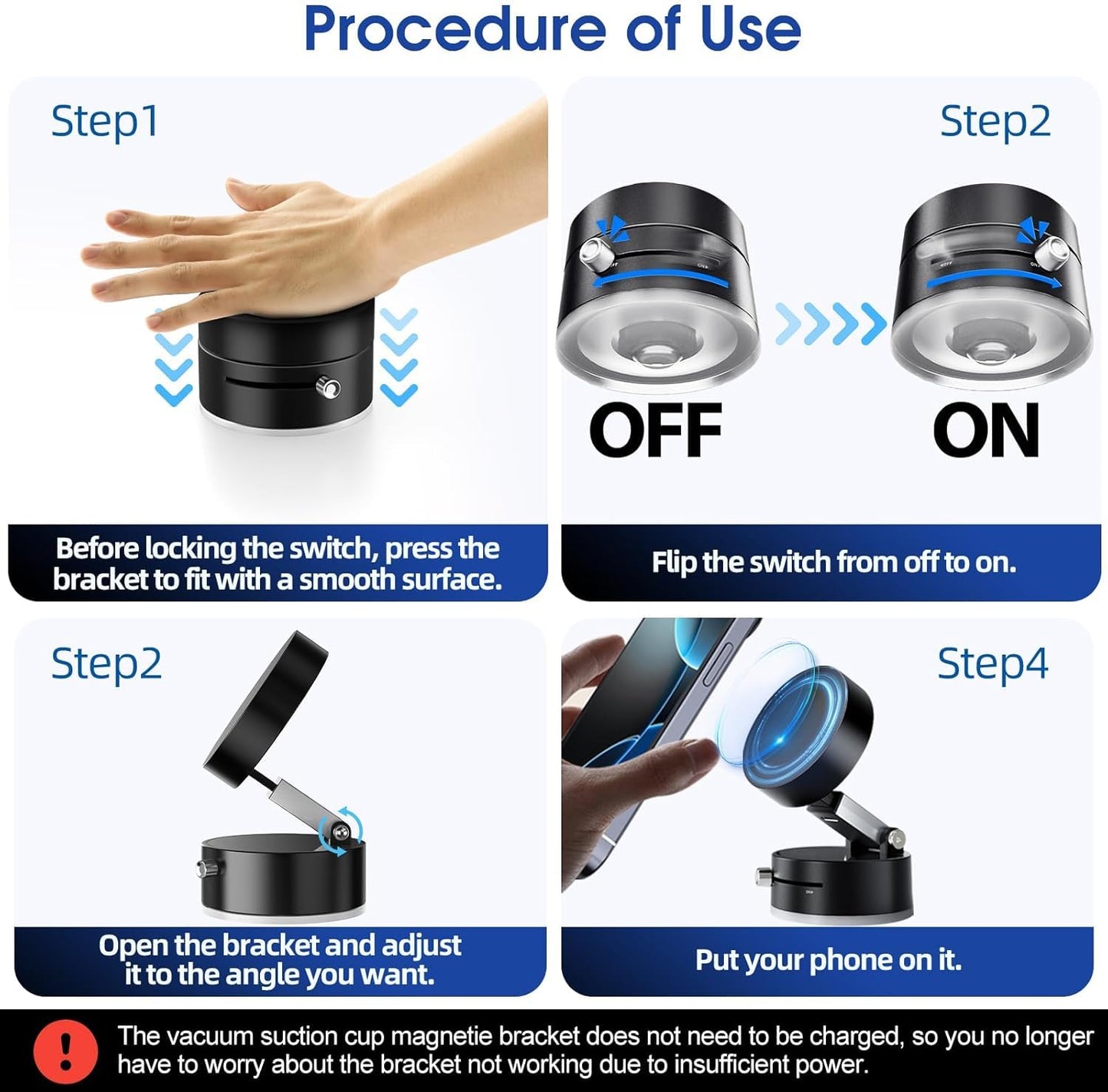 Lapster Magneto M1  Magnetic Phone Holder with Vacuum Suction 360¡ rotation Hands-Free Mobile Stand