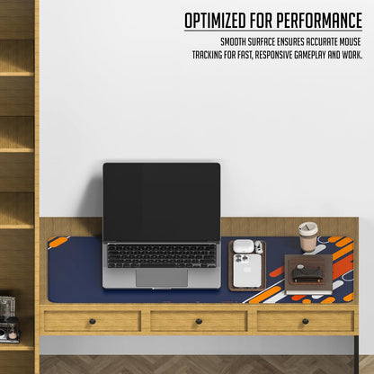 Lapster Astronuat Desk mat Mouse mat Non-Slip Rubber Base|Keyboard and Mouse pad (Navy Blue)