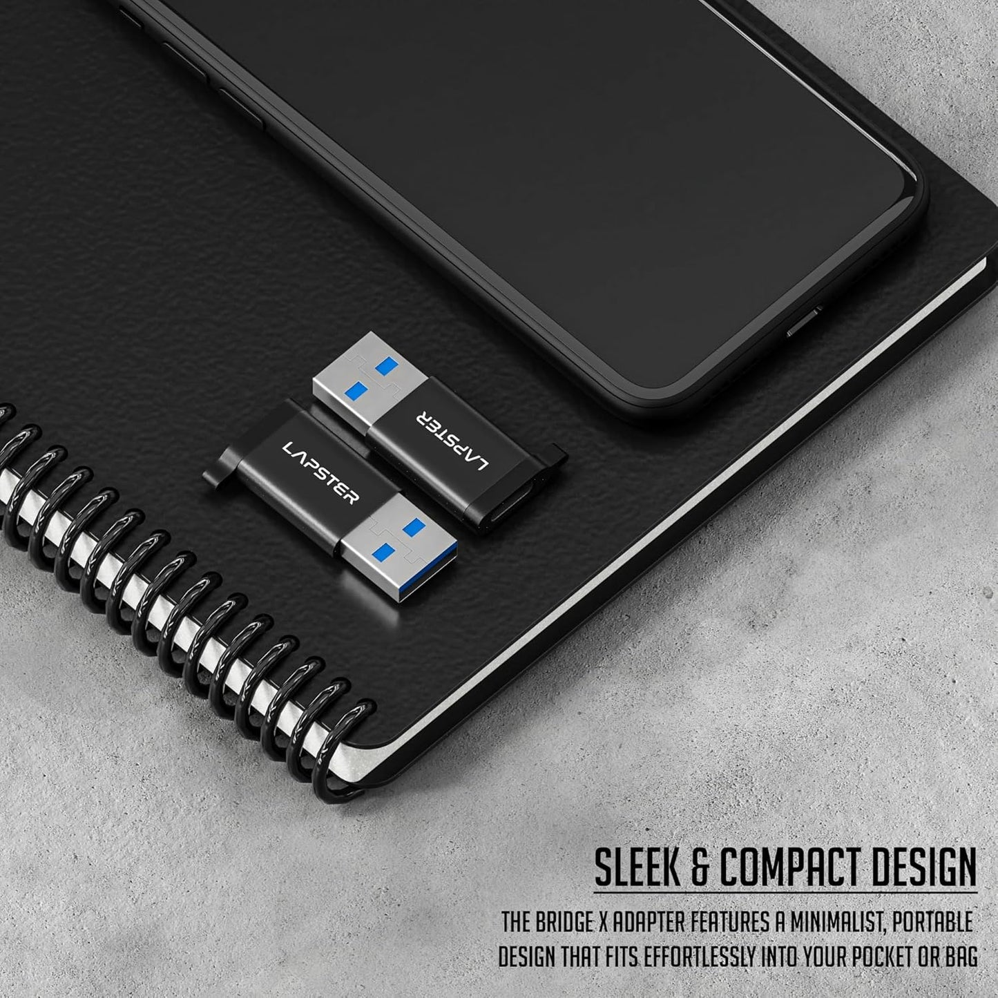 Lapster Plugx1 USB 3.0 Type C Female to USB Male OTG Adapter