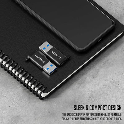 Lapster Plugx1 USB 3.0 Type C Female to USB Male OTG Adapter