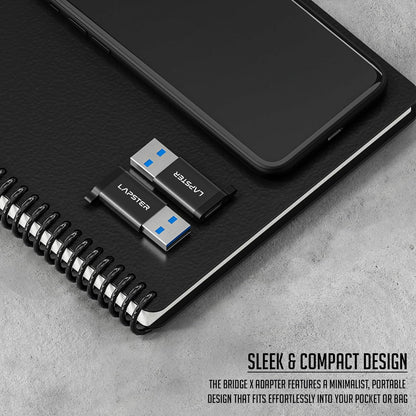 Lapster Plugx1 USB 3.0 Type C Female to USB Male OTG Adapter