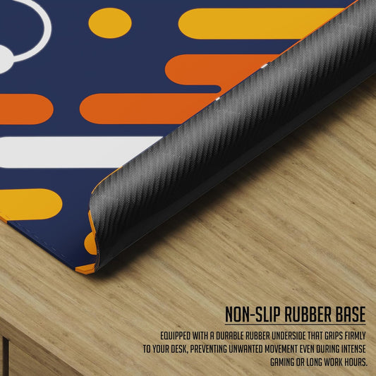 Lapster Astronuat Desk mat Mouse mat Non-Slip Rubber Base|Keyboard and Mouse pad (Navy Blue)