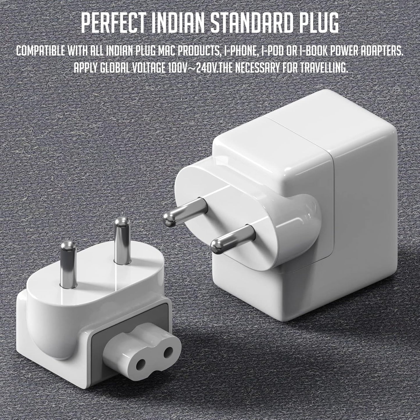 LAPSTER Quality Assured Indian Style Plug Adapter Duck Head for Power Adapters