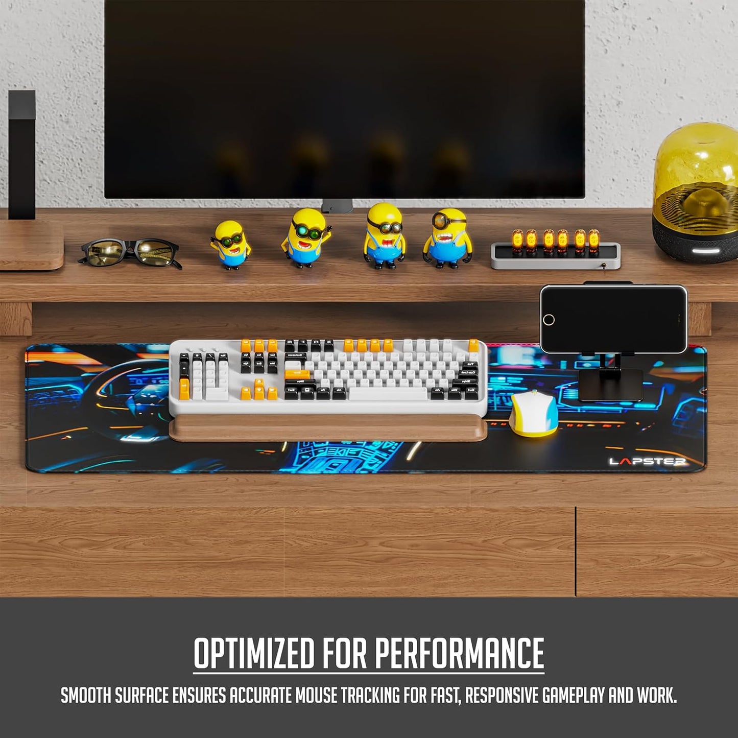 Lapster Astronuat Desk mat Mouse mat Non-Slip Rubber Base|Keyboard and Mouse pad (Dashboard)