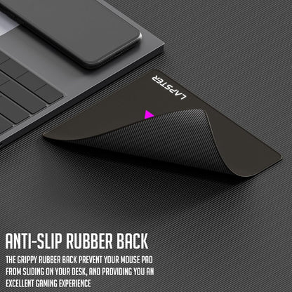 Lapster X Design Gaming Mouse pad, Non-Slip Rubber Base, with Antifray Stitched Embroidery Edges