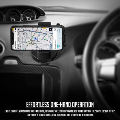 Lapster Autogrip C1 car Mobile Holder for Dashboard with 360 Degree Rotatio (Black)