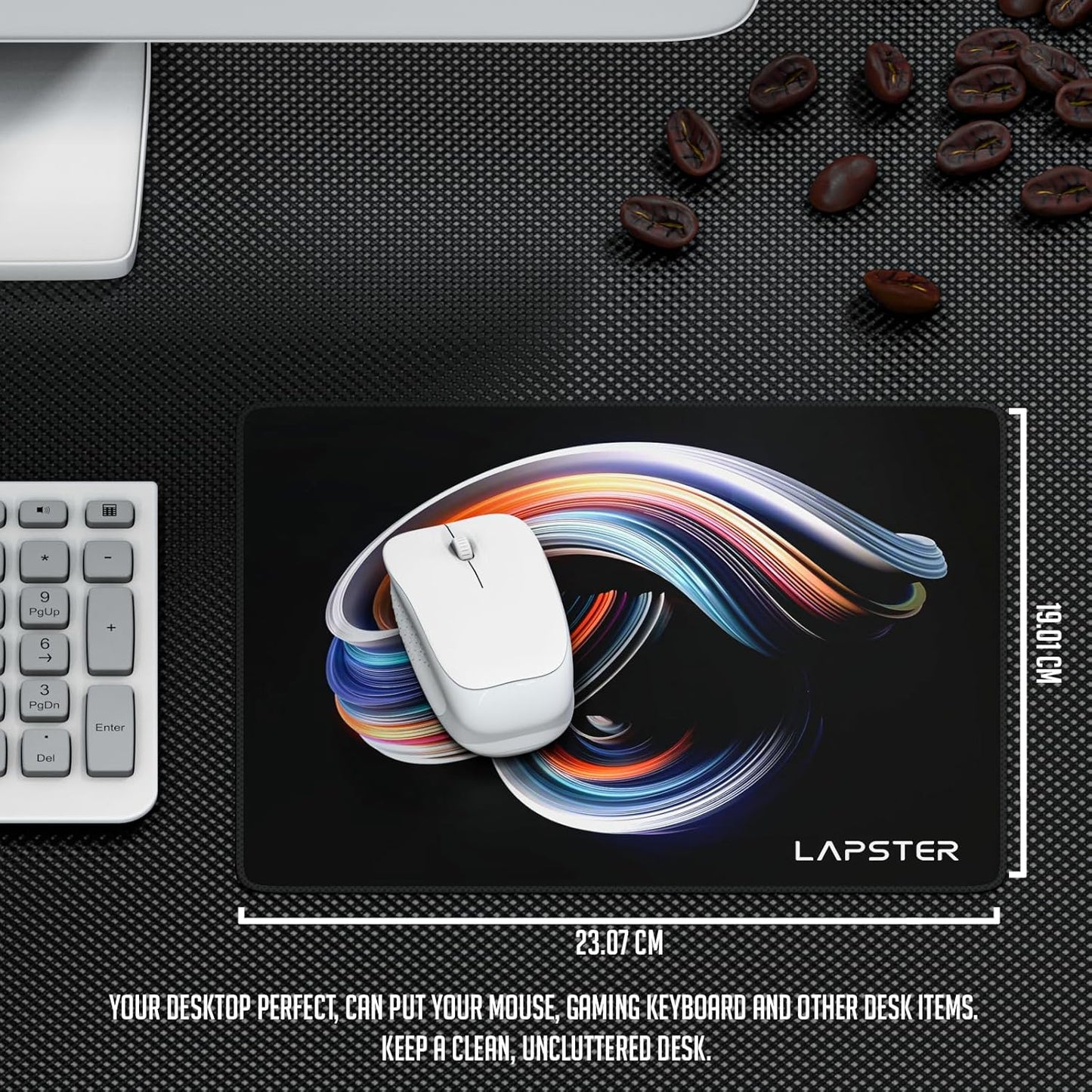 Lapster Speedo Design Gaming Mouse pad, Non-Slip Rubber with Antifray Stitched Embroidery Edges