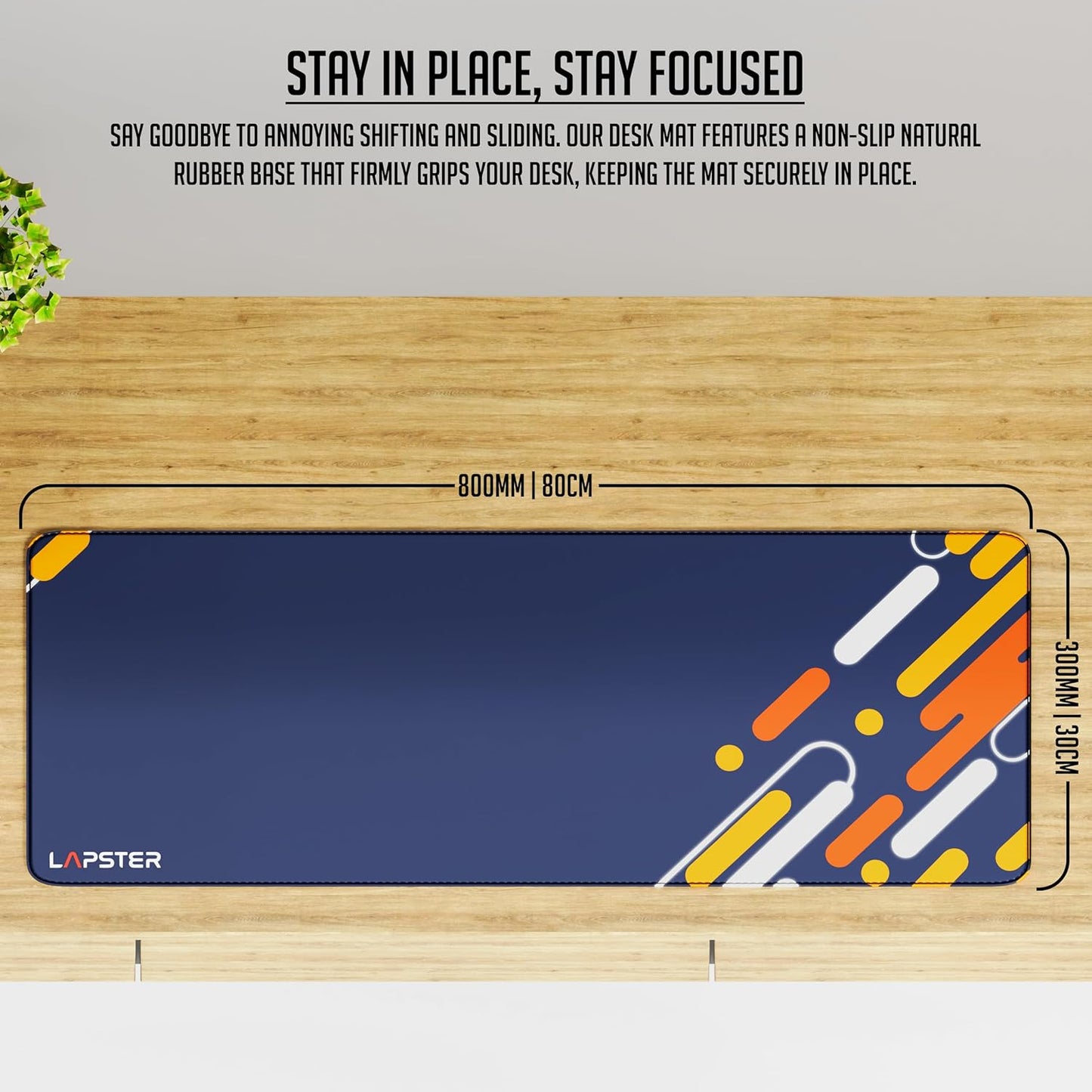Lapster Astronuat Desk mat Mouse mat Non-Slip Rubber Base|Keyboard and Mouse pad (Navy Blue)