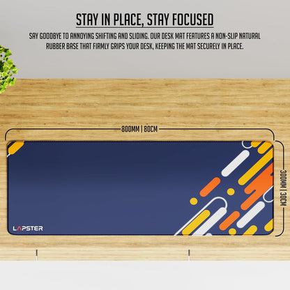 Lapster Astronuat Desk mat Mouse mat Non-Slip Rubber Base|Keyboard and Mouse pad (Navy Blue)