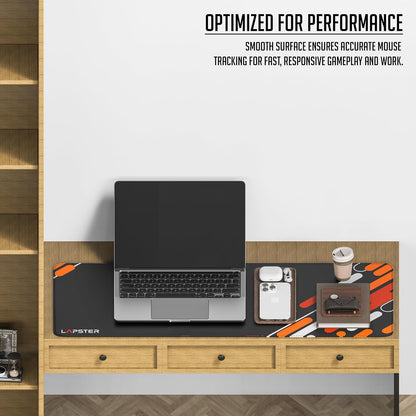Lapster Astronuat Desk mat Mouse mat Non-Slip Rubber Base|Keyboard and Mouse pad (Navy Black)