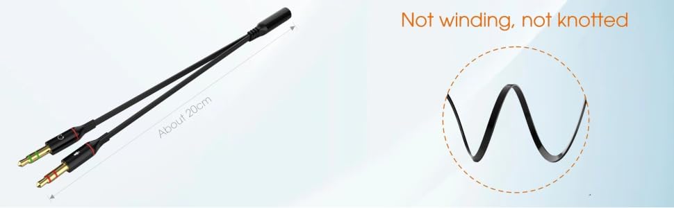 Lapster Gold Plated 2 Male to 1 Female 3.5mm Headphone Earphone Mic Audio Y Splitter Cable Ð Black