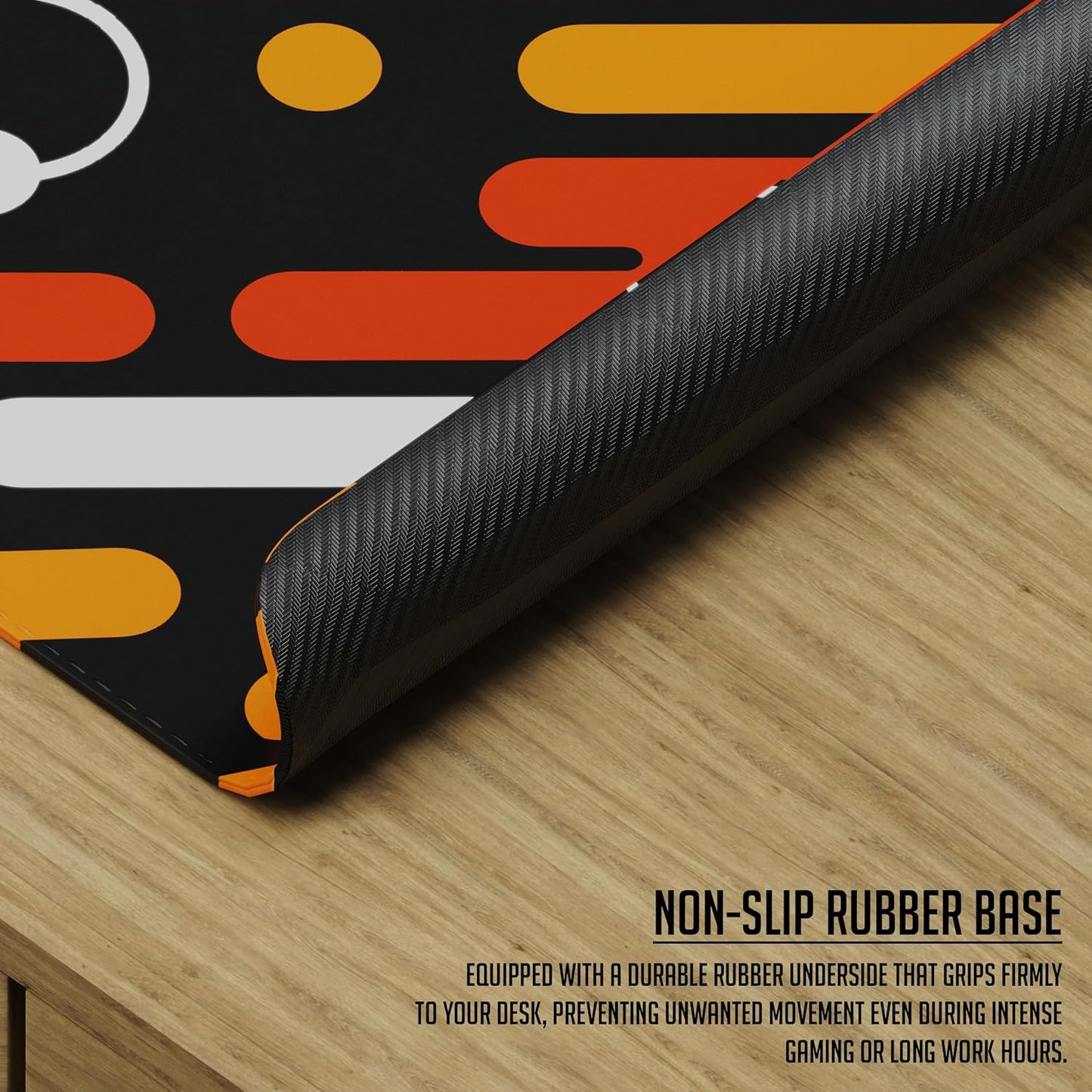Lapster Astronuat Desk mat Mouse mat Non-Slip Rubber Base|Keyboard and Mouse pad (Navy Black)