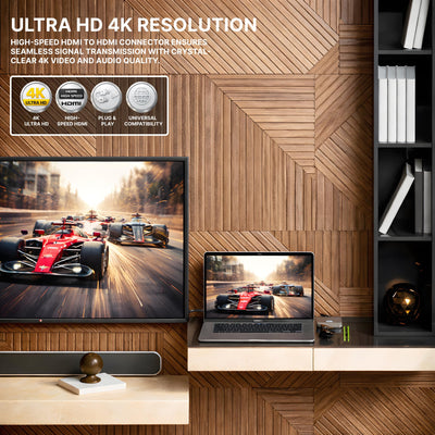 Lapster Lync hdmi cable 1.5 meter with eARC, 4K@60Hz UHD,Compatible with Smart HDTV, Laptop, Monitor, Projector, eARC enable Soundbar
