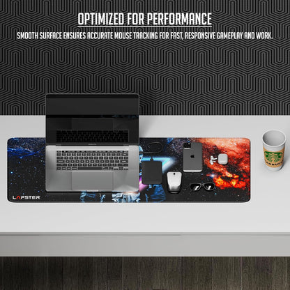 Lapster Astronuat Desk mat Mouse mat Non-Slip Rubber Base|Keyboard and Mouse pad(astronuat)