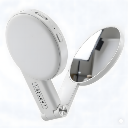 Lapster Luma Nano Magnetic Selfie Ring Light with Makeup Mirror, 360¡ Rotatable, Type-C Rechargeable