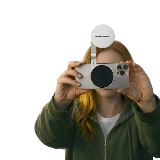 Lapster Luma Nano Magnetic Selfie Ring Light with Makeup Mirror, 360¡ Rotatable, Type-C Rechargeable