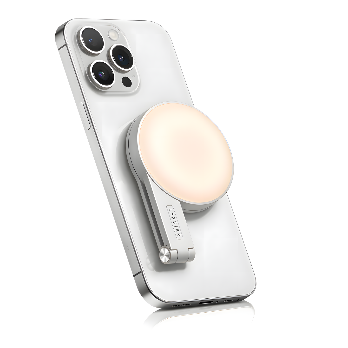 Lapster Luma Nano Magnetic Selfie Ring Light with Makeup Mirror, 360¡ Rotatable, Type-C Rechargeable
